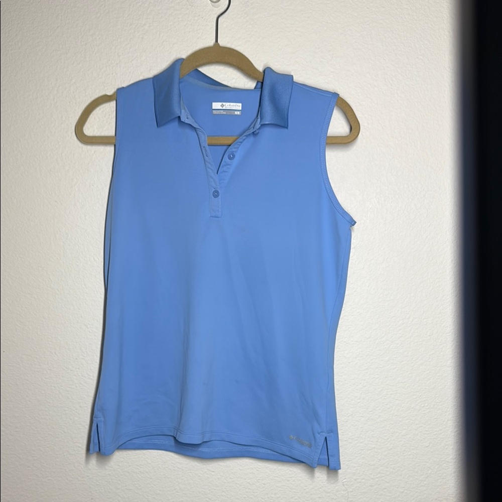 Columbia Women's Sleeveless Blue Polo Top